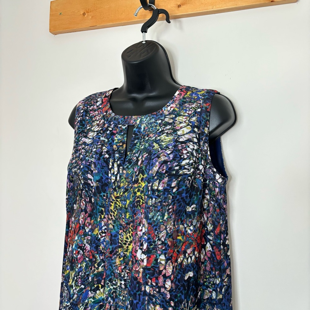 #215 Cabi Multicoloured Sleeveless Blouse